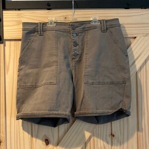 Code Bleu Brownish olive Flat Front Shorts